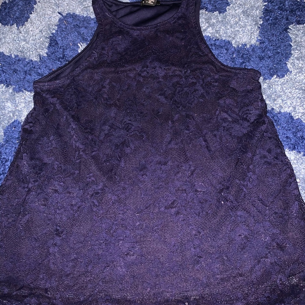 RUE21 NAVY BLUE LACE TANK